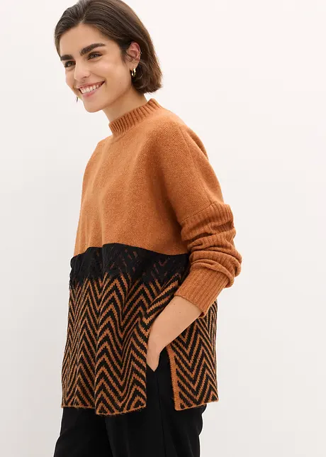 Pullover mit Spitze, bonprix