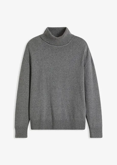 Rollkragenpullover mit überschnittenen Schultern, Loose Fit, bonprix