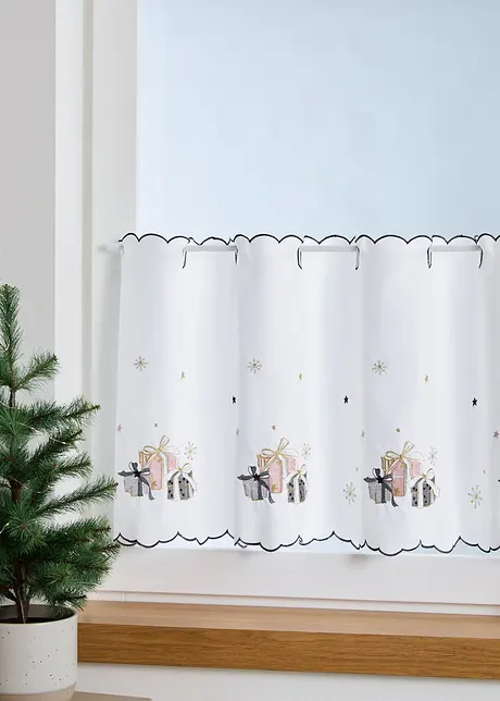 Brise-bise en polyester recyclé motif cadeaux de Noël, bonprix