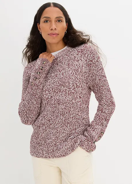 Pull en maille avec des boutons, bonprix