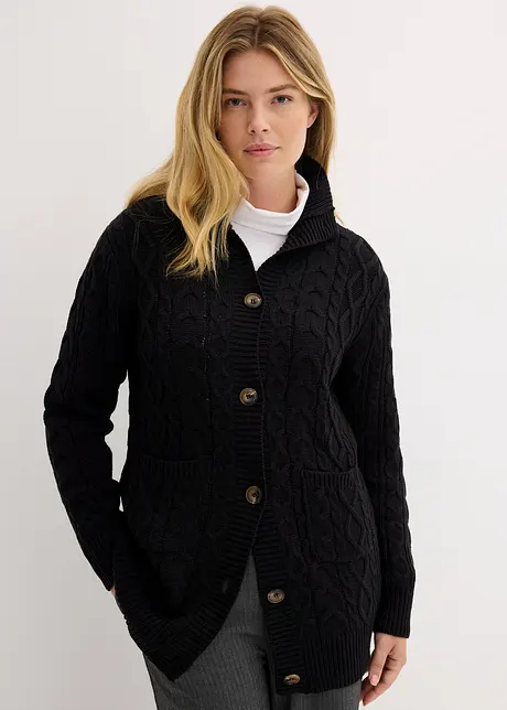 Grobstrickjacke mit Zopfmuster, bonprix