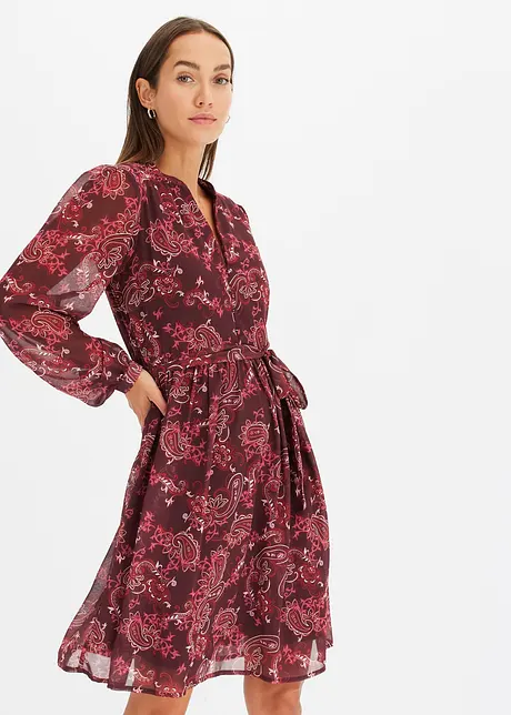 Robe imprimée en crêpe, bonprix