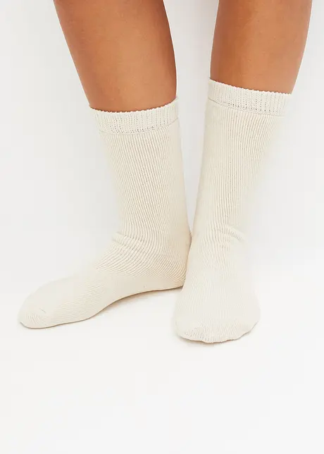 Thermo Frottee Socken mit Bio-Baumwolle (4er Pack), bonprix