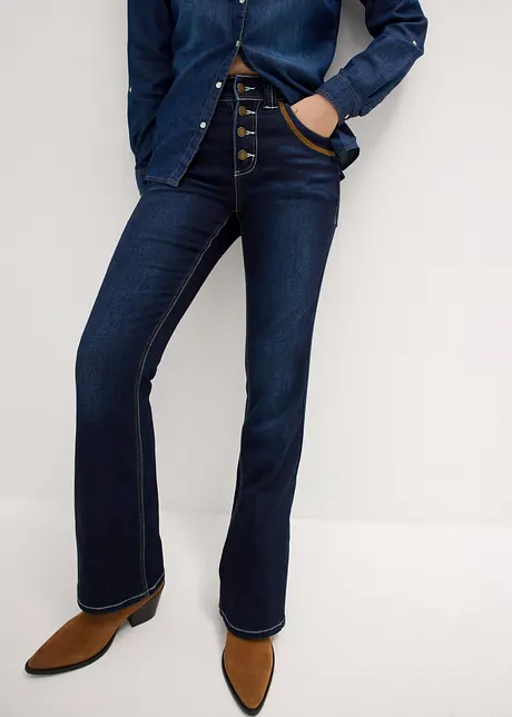 Bootcut Jeans Mid Waist, Thermo, bonprix