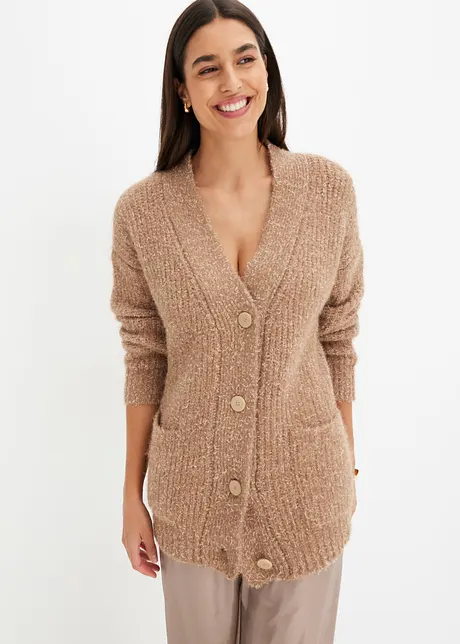 Flauschige Strickjacke, bonprix