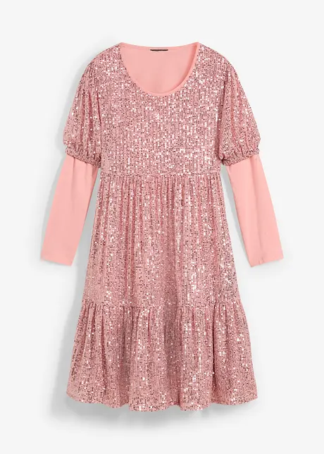 Robe fille en tulle recouvert de sequins, bonprix