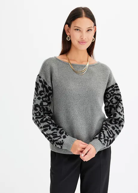 Pullover mit Leo-Muster, bonprix