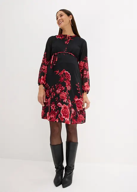 2-in-1 Umstands- und Stillkleid aus Chiffon, bonprix