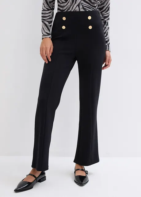 Pantalon en jersey flared, bonprix