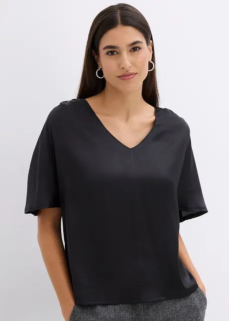 Shirt mit Satin, bonprix