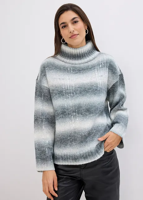 Pull dégradé couleurs et sequins, bonprix