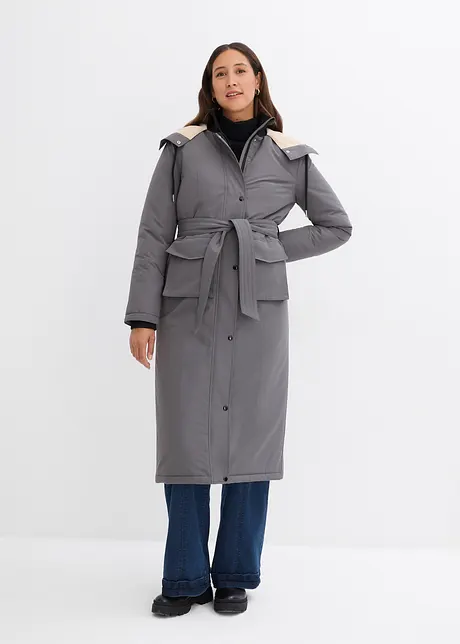 Long-Winter-Parka mit Gürtel, bonprix