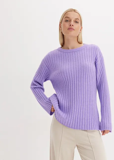 Gerippter Oversize-Pullover, bonprix