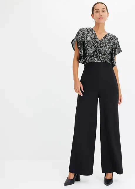 Jumpsuit mit Pailletten, bonprix