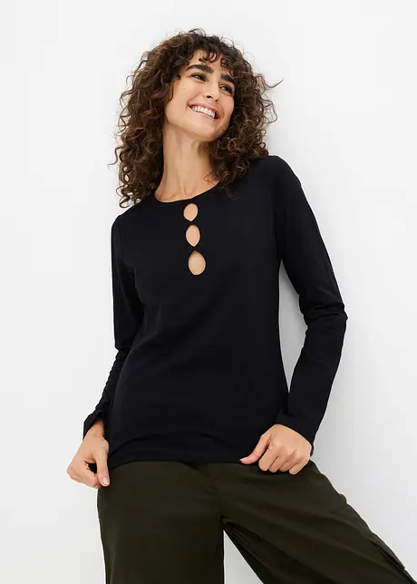 Langarmshirt mit Cut-Outs, bonprix