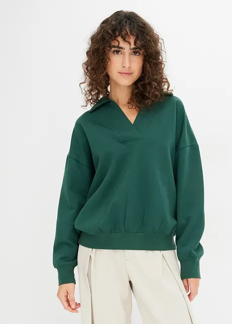 Sweatshirt mit V-Ausschnitt, bonprix