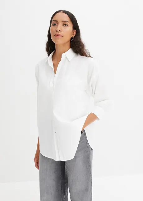 Oversize-Hemd aus Baumwolle mit 3/4 Arm, bonprix