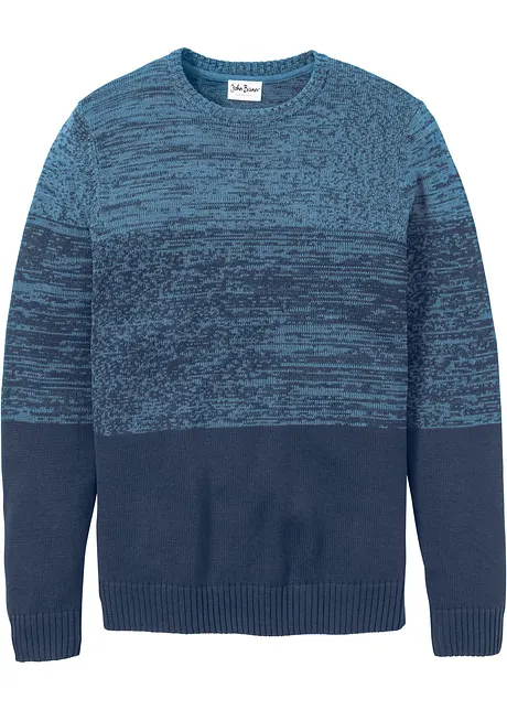 Pull en coton mélangé, coupe ventre confort, bonprix