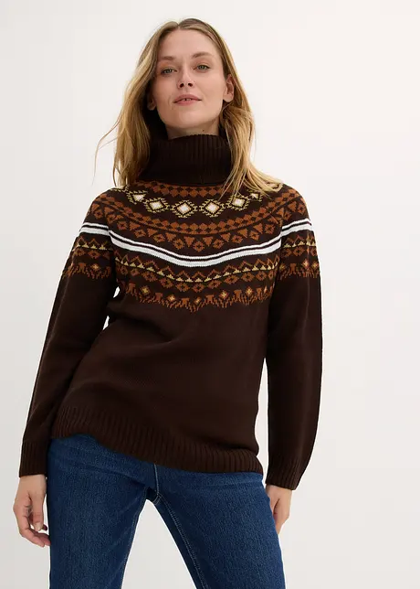 Pull col roulé norvégien, bonprix