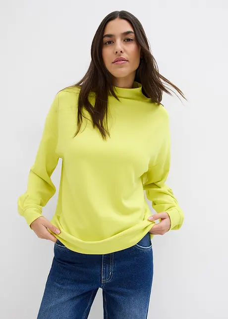 Sweat-shirt manches longues en matière néoprène, bonprix