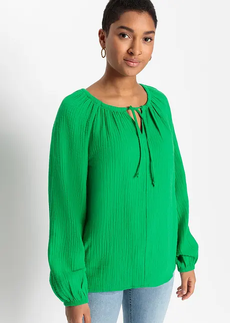 Musselin-Bluse aus Baumwolle, bonprix