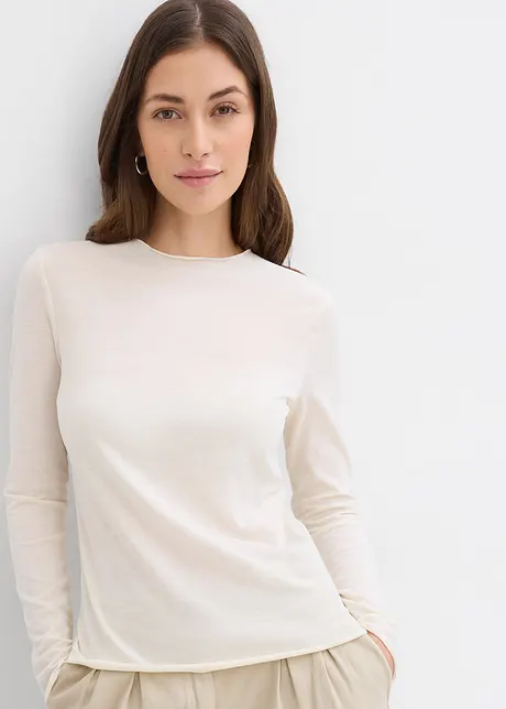 Halbtransparentes Langarmshirt, bonprix