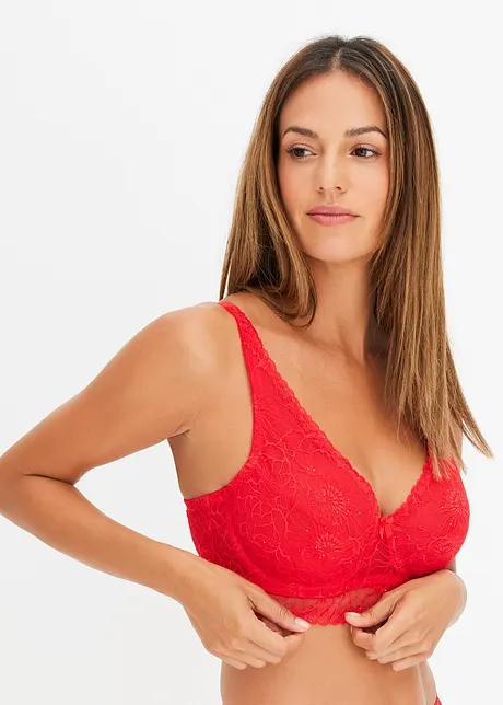 Soutien-gorge minimiseur à armatures en dentelle ornée de sequins discrets, bonprix