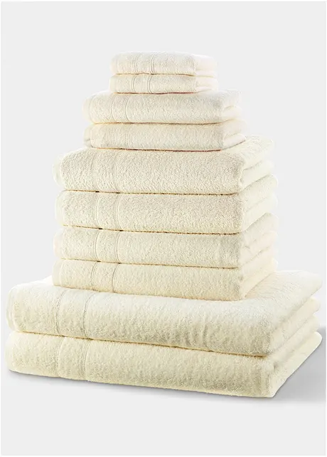 Serviettes de toilette (ens. 10 pces), bonprix
