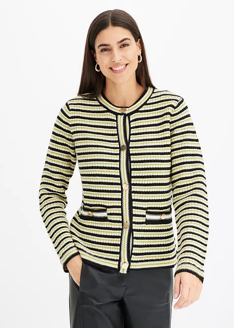 Strickjacke mit edlen Knöpfen, bonprix