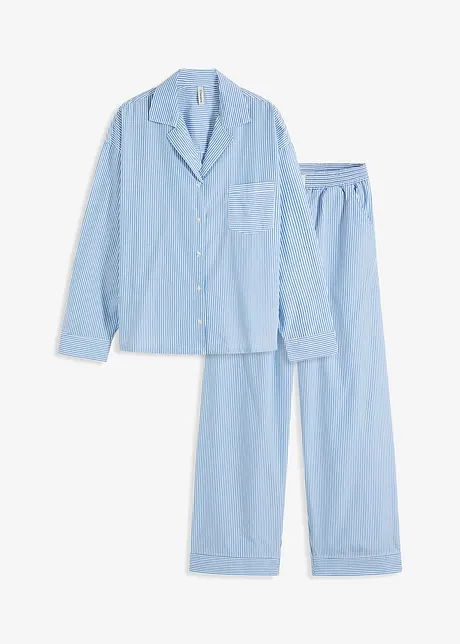 Gewebter oversized Pyjama mit Knopfleiste, bonprix