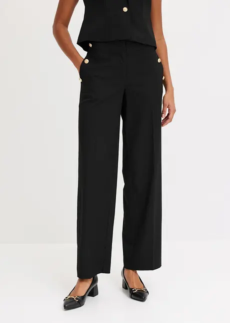 Marlenehose mit dekorativen Knöpfen, bonprix
