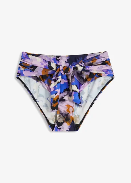 High waist Bikinihose mit Bindegürtel und normalem Beinausschnitt, bonprix
