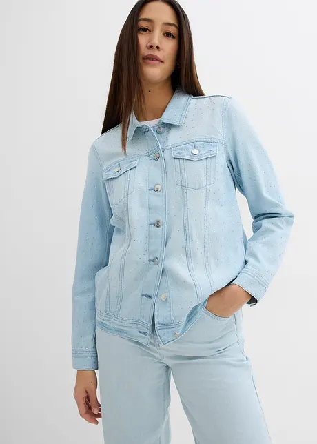 Veste en jean ornée de strass, bonprix