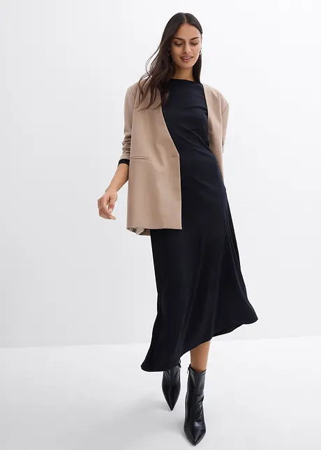 Robe midi asymétrique en viscose mélangée, bonprix