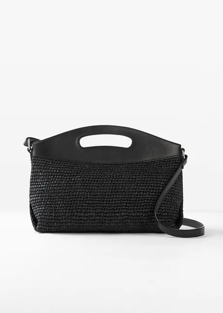 Sac à bandoulière en paille avec poignée en cuir, bonprix