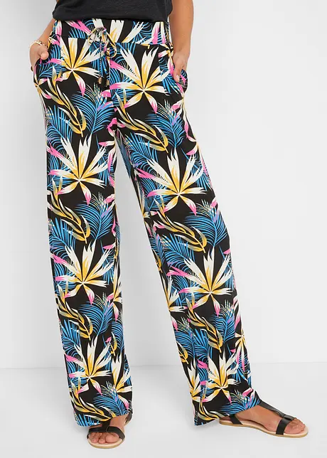 Pantalon palazzo en jersey doux, bonprix