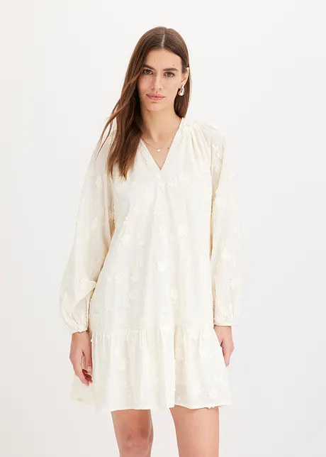 Robe avec fleurs appliquées, bonprix