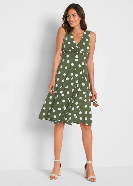 Robe en jersey à pois, bonprix
