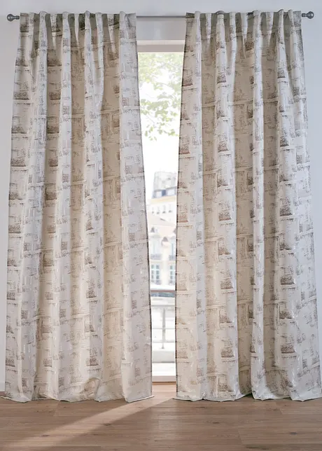 Rideau jacquard avec effet brillant (1 pce), bonprix