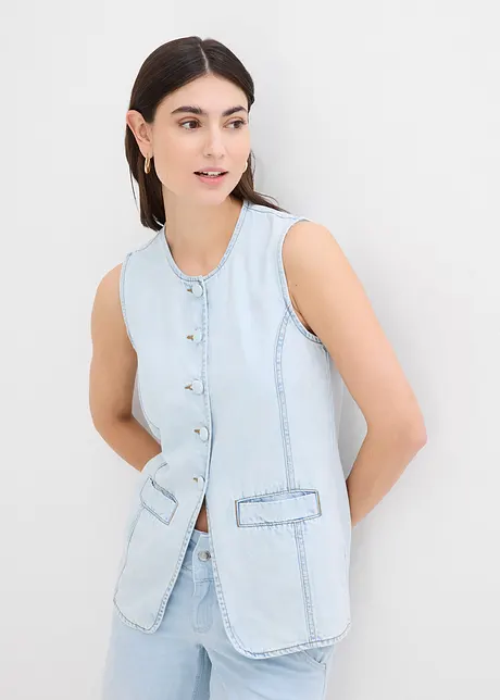 Gilet sans manches en jean, bonprix