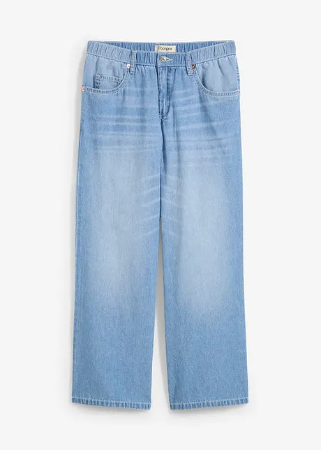 Straight-Jeans Mid Waist, Bequembund Low Stretch cropped, bonprix