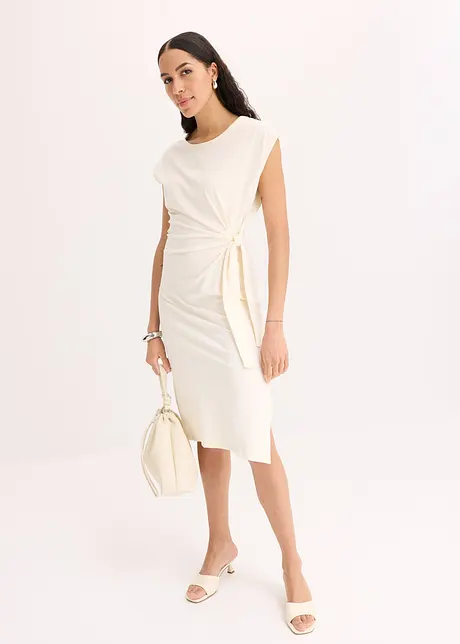 Robe nouée en jersey de coton stretch, bonprix