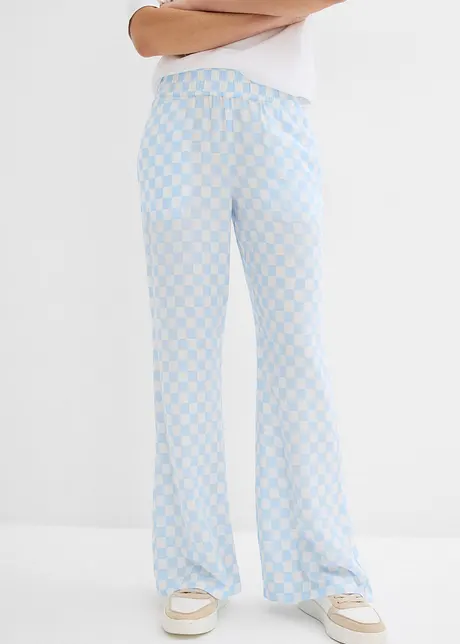 Pantalon ample à carreaux, en viscose fluide, bonprix