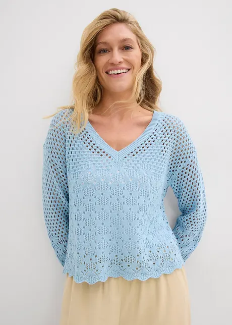 Leichter Ajour-Pullover, bonprix