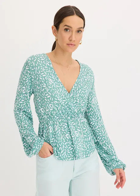 Shirtbluse in Wickeloptik, bonprix