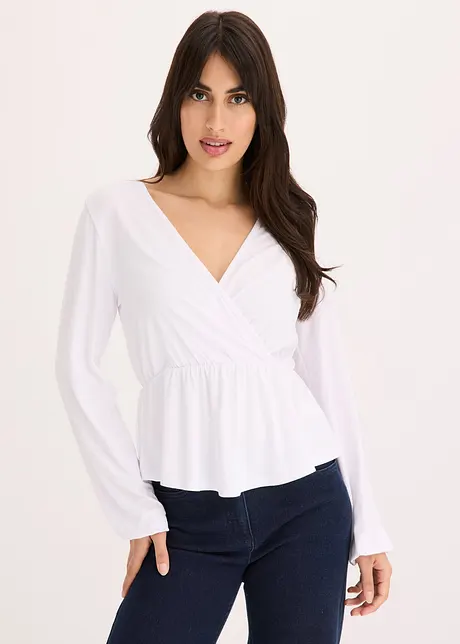 Blouse cache-cœur en jersey, bonprix