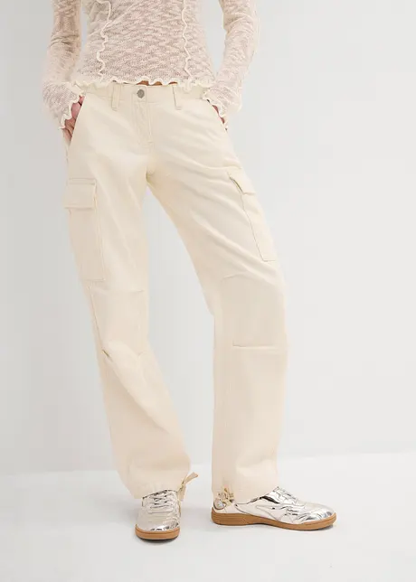 Pantalon cargo 100% coton, bonprix