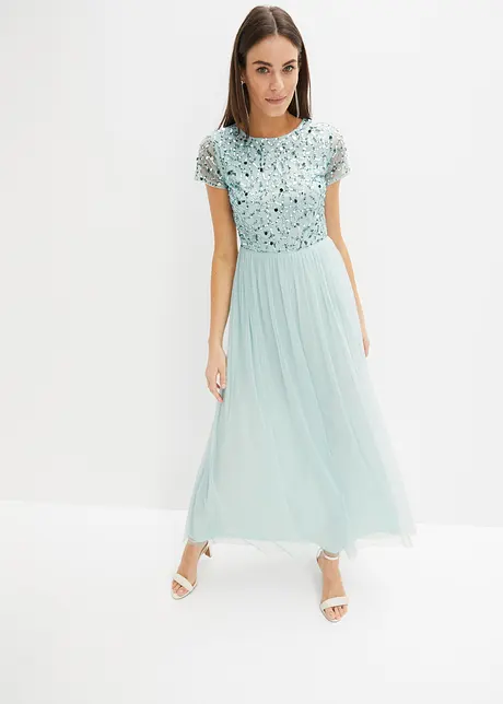 Robe longue brodée de sequins, bonprix