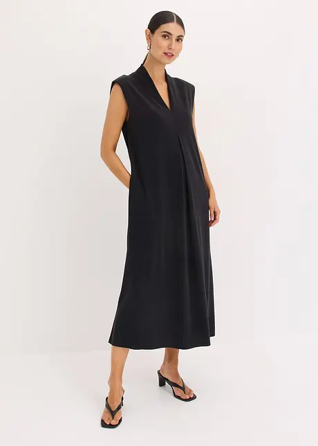 Jerseykleid aus Viskose- Pique mit Schulterpolster, bonprix