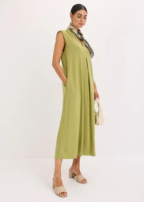 Robe en jersey piqué de viscose avec épaulettes, bonprix